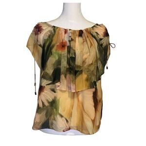 Haute Hippie sunflower print blouse size XS